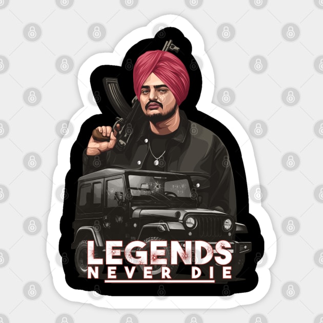 Sidhu Moose Wala: Legend Never Die Sticker by ShoppyBubble